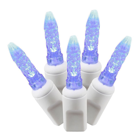 Rynx | Vickerman 70 Light Blue M5 Twinkle Light Set On White Wire