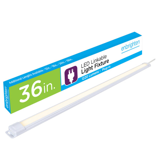 Rynx | Enbrighten 38847 36 Inch White Plug-In Dimmable Disk Lamp - Plastic Design