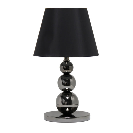 Rynx | Elegant Designs Lt1146-Blk Glossy Onyx Stacked Sphere Table Lamp For Living Room, Dining Room, Bedroom, Entryway, Family Room, Black