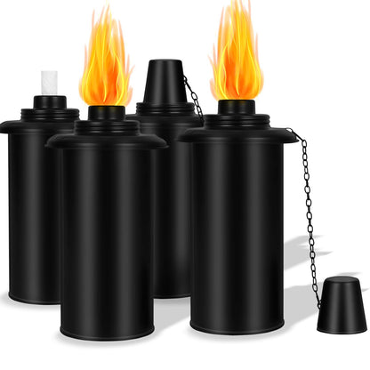 Rynx | Taotazon 16Oz Torch Holders - 4 Pack Recyclable Metal Lanterns For Garden & Patio