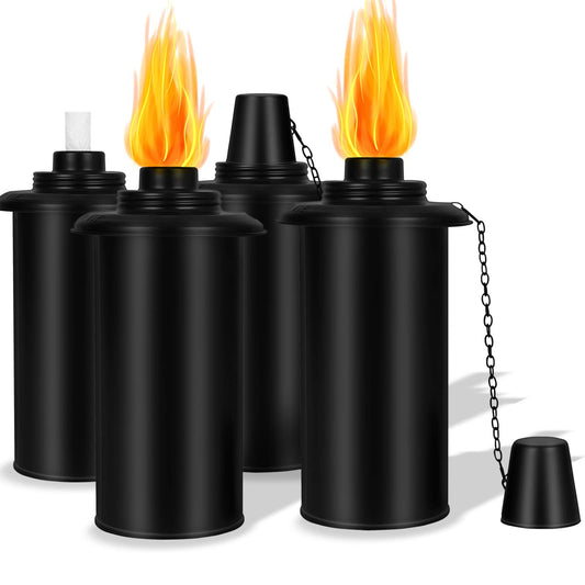 Rynx | Taotazon 16Oz Torch Holders - 4 Pack Recyclable Metal Lanterns For Garden & Patio