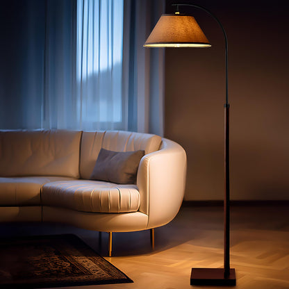 Rynx | G-Safava 63" Black Arc Floor Lamp with Foot Switch for Living Room & Bedroom Lighting