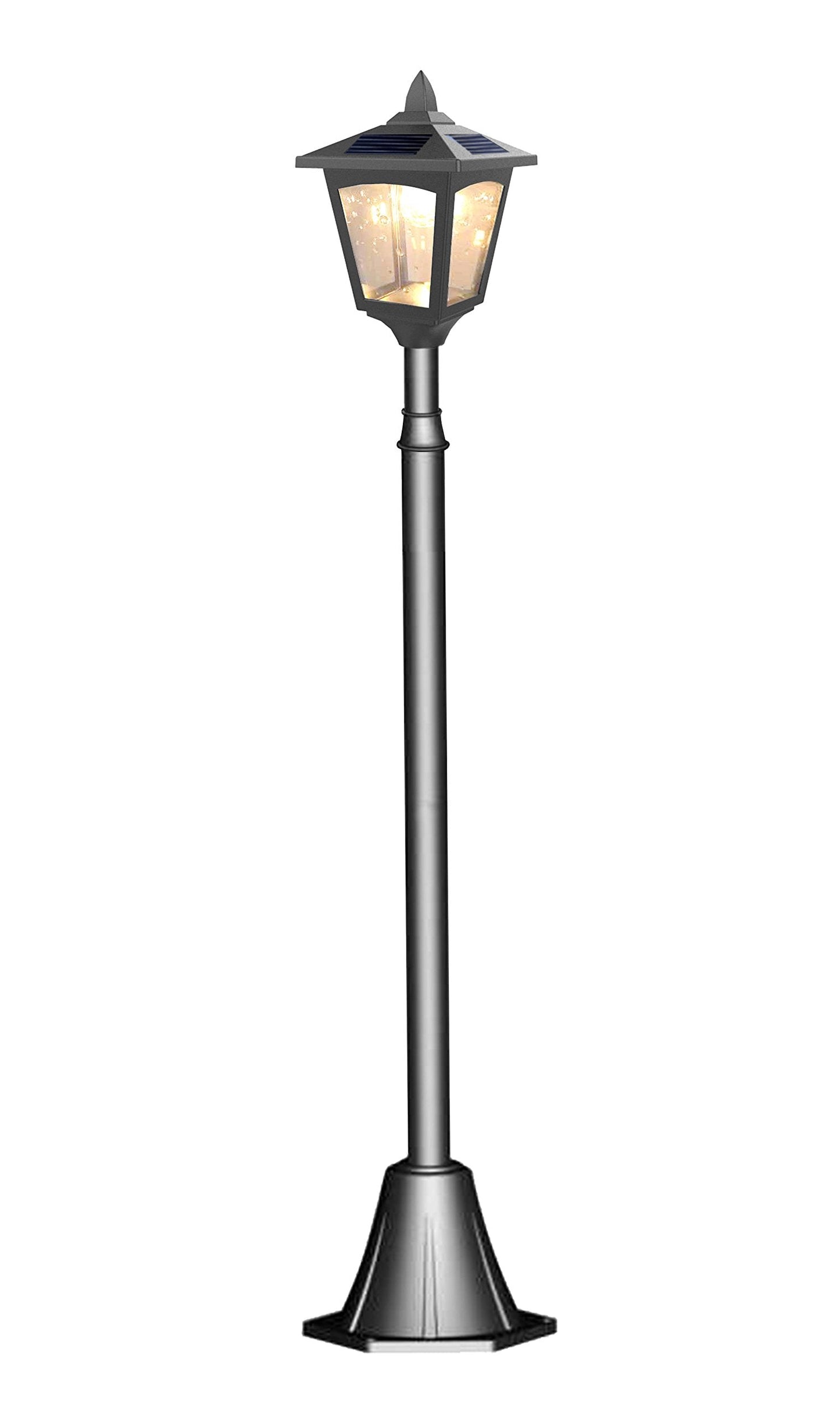 Rynx | 42 Inch Mini Gatepost Outdoor Garden Solar Lamp Post Light Lawn - Adjustable (2 Pack)
