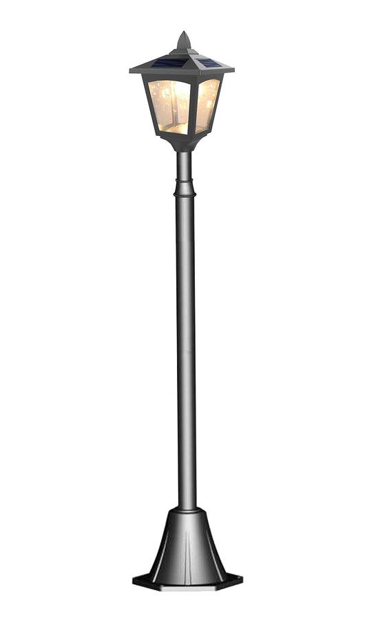 Rynx | 42 Inch Mini Gatepost Outdoor Garden Solar Lamp Post Light Lawn - Adjustable (2 Pack)