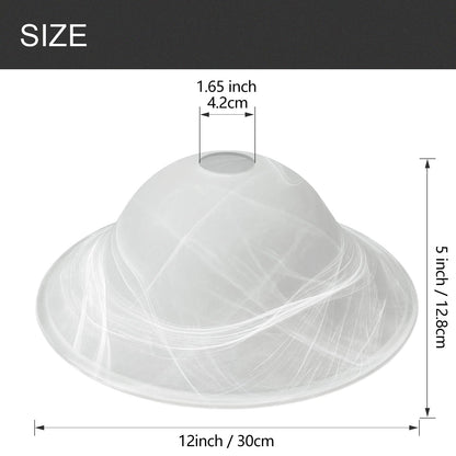 Rynx | Lhlyclx Antique Alabaster Floor Lamp Shade Replacement - 12'' White Torchiere Shade