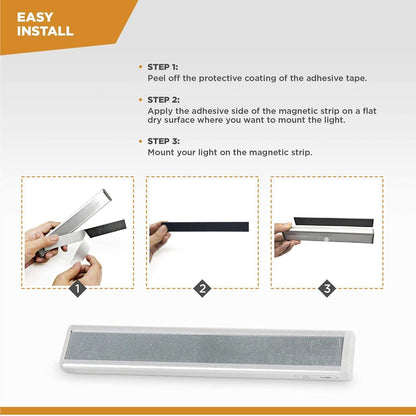 Rynx | Vyanlight Motion Sensor Led Under Cabinet Light, 10 Strips, Battery Powered, White, 6 Pack