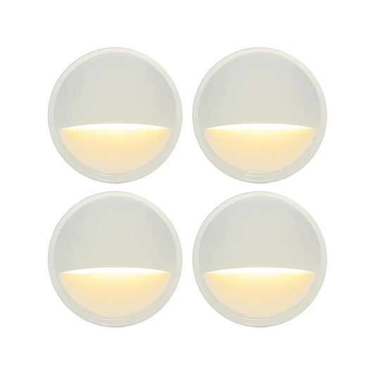 Rynx | Gkoled Low Voltage Led Stair Light, 2W Aluminum Step Railing Light, 4 Pack, White Finish