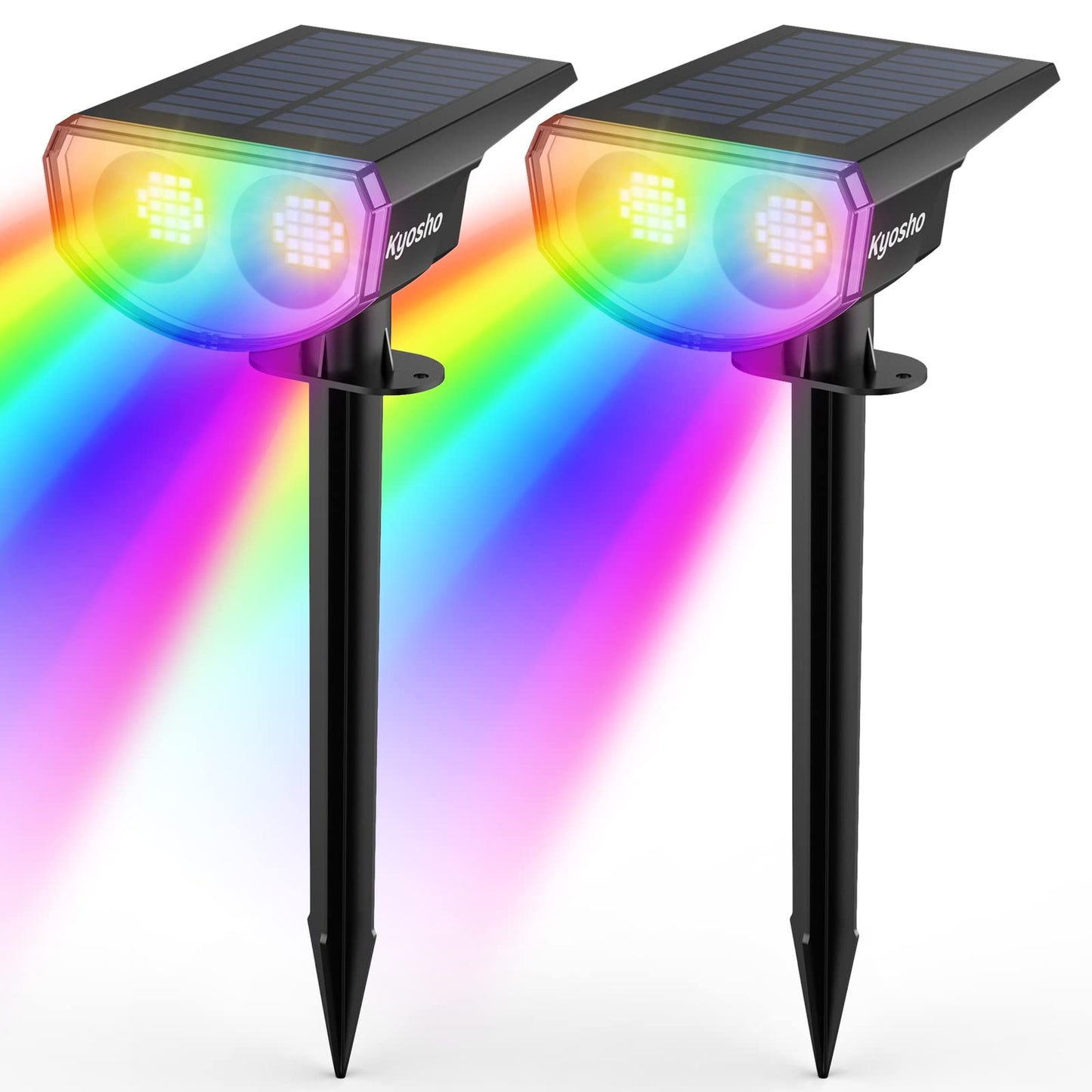 Rynx | Kyosho Colorful Spotlight, 38 Leds, Waterproof Rgbw, 9 Modes, 2 Pack - Multicolor Garden Lighting