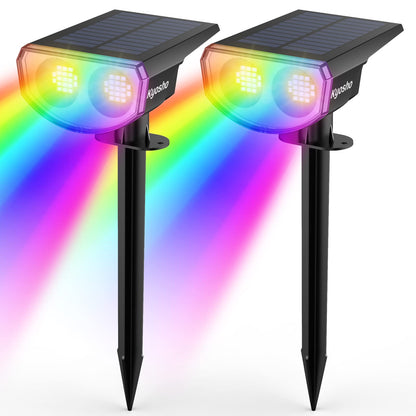 Rynx | Kyosho Colorful Spotlight, 38 Leds, Waterproof Rgbw, 9 Modes, 2 Pack - Multicolor Garden Lighting