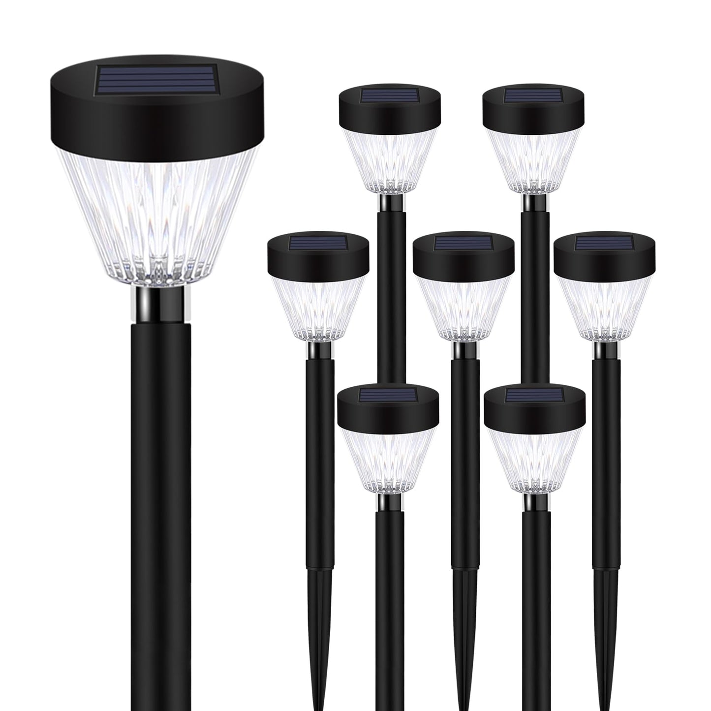 Rynx | Ridalux 8Pack Solar Light - Waterproof Warm White Automatic On/Off Outdoor Garden Lighting