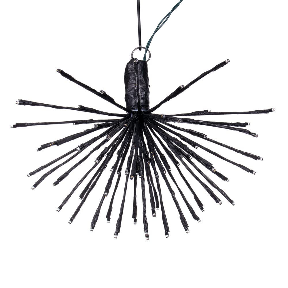 Rynx | Vickerman 80Lt X 16" Black Starburst Warm White 5Mm Glittering Led Lights.