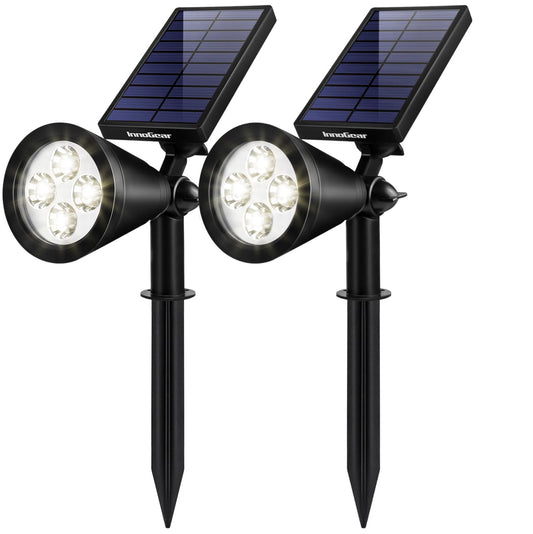 Rynx | Innogear Sollys Outdoor Water-Repellent Landscape Lighting - Automatic On/Off, Pack of 2, White