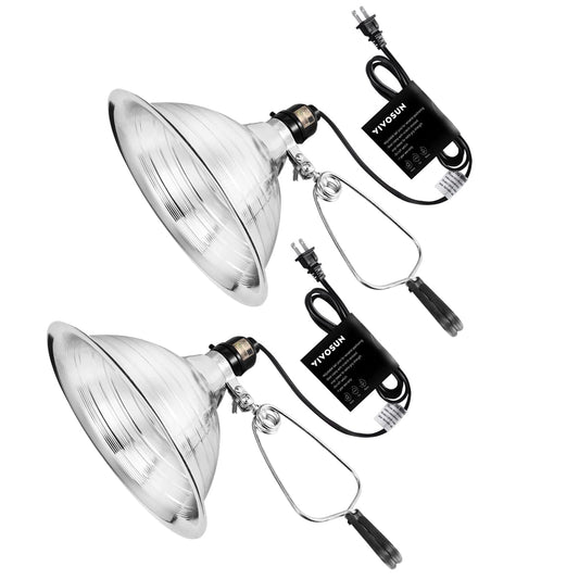 Rynx | Vivosun 4 Pack Clamp Light With Removable 8.5 Inch Aluminum Reflector Up To 150 Watt E26 Socket (No Bulb Included), 6 Foot Cord, Ul Listed