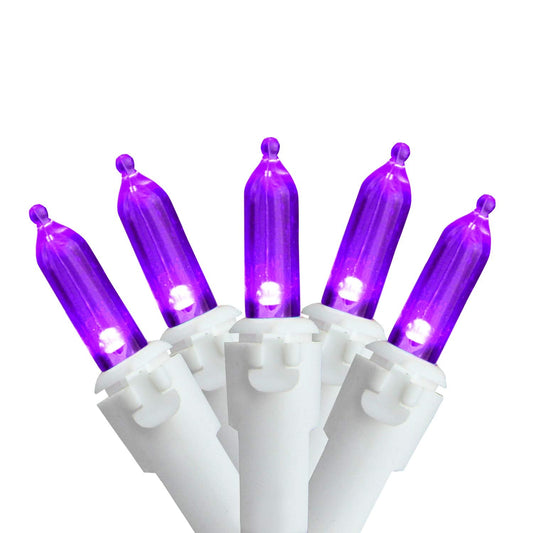 Rynx | Northlight 100Ct Led Mini Christmas Lights, Purple, 33Ft White Wire, Indoor/Outdoor Decor