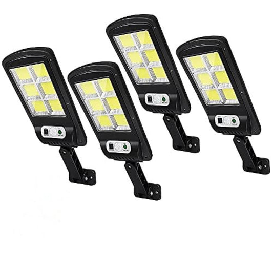 Rynx | Wegitcs 4 Pack Led Solar Street Light - Remote Control, Motion Sensor, Ip65 For Outdoor Security