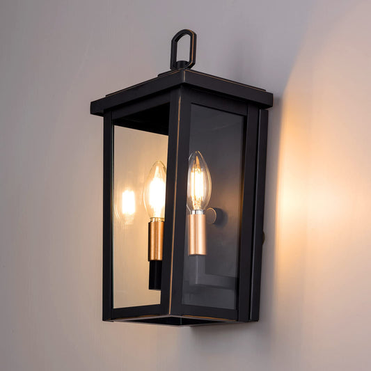 Rynx | Danbee Outdoor Light Fixture, Oil Rubbed Bronze Wall Lamp, Wall Mounted Porch Lights With Anti-Rust Waterproof Outdoor Wall Lamp For Lighting Outdoor Garage Doors Porches Terraces