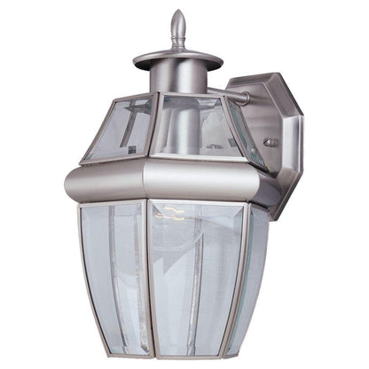 Rynx | Sea Gull Lighting Lancaster Outdoor Wall Lamp, One-Light Silver Brass Fixture