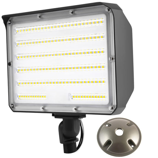 Rynx | Dusk To Dawn Outdoor 100W Led Floodlight With Knuckle, 14000Lm 1000W Equivalent, 100-277V 5000K Daylight, Etl Commercial Led Floodlight Fixture, Outdoor Security Lighting For Landscaping, Parking Lot