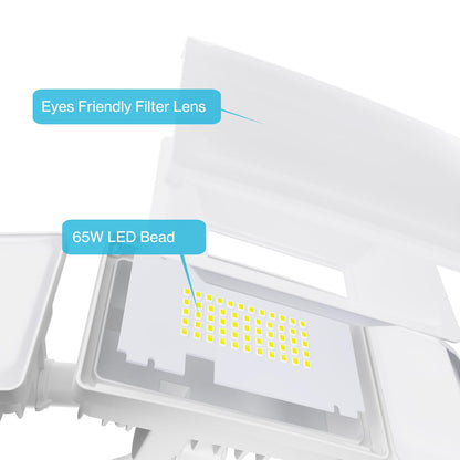 Rynx | Olafus 65W LED Floodlight With Motion Sensor, Ip65 Waterproof, 6000Lm For Outdoor Security, White