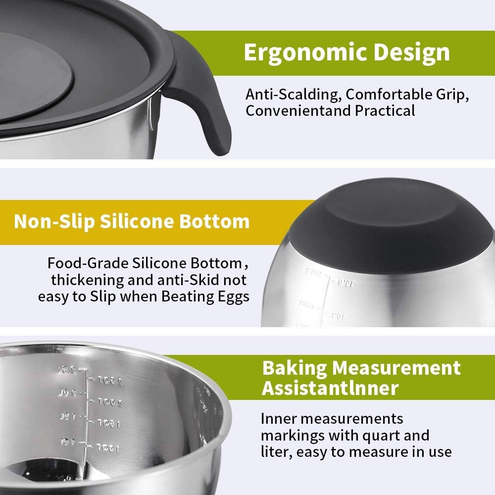 Rynx | Stainless Steel Mixing Bowls Set of 3