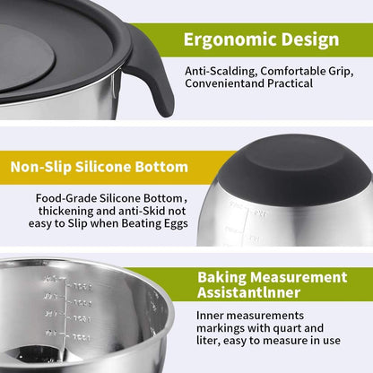 Rynx | Stainless Steel Mixing Bowls Set of 3