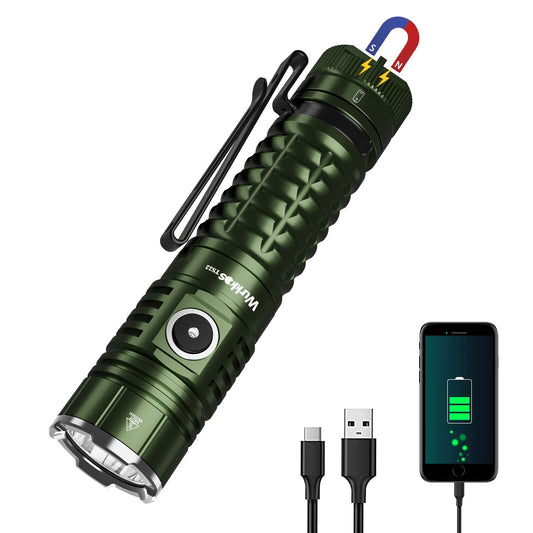 Rynx | Wurkkos Ts22 Led Flashlight 4500 Lumen Rechargeable Usb C Ip68 For Hiking & Emergencies
