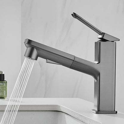 Rynx | Contemporary Basin Mixer Lever Handles Low Arc Copper Basin Mixer