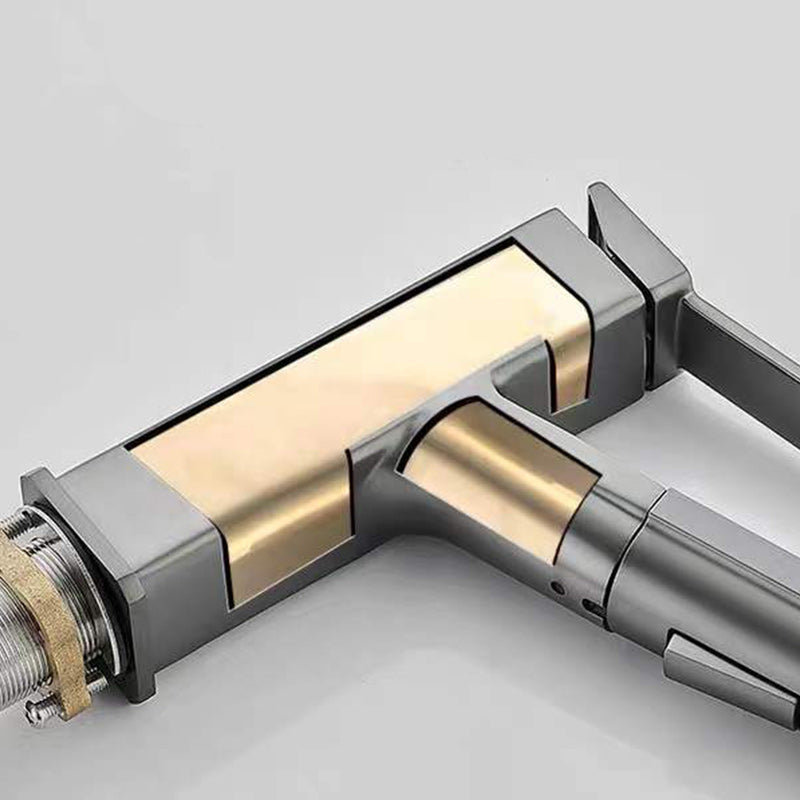 Rynx | Contemporary Basin Mixer Lever Handles Low Arc Copper Basin Mixer