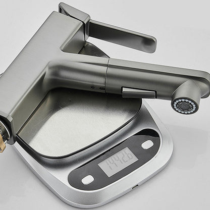 Rynx | Contemporary Basin Mixer Lever Handles Low Arc Copper Basin Mixer
