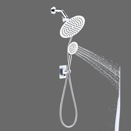 Rynx | Home Round Dual Shower Heads Modern Style Wall Mounted Metal Dual Shower