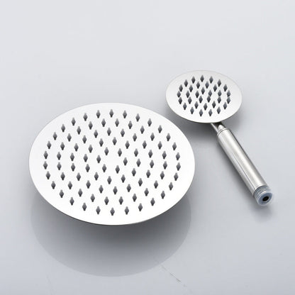 Rynx | Home Round Dual Shower Heads Modern Style Wall Mounted Metal Dual Shower
