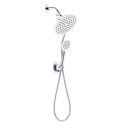 Rynx | Home Round Dual Shower Heads Modern Style Wall Mounted Metal Dual Shower