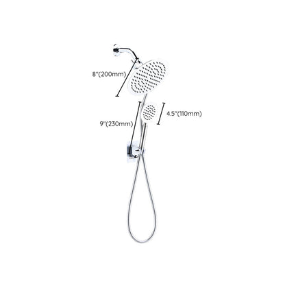 Rynx | Home Round Dual Shower Heads Modern Style Wall Mounted Metal Dual Shower