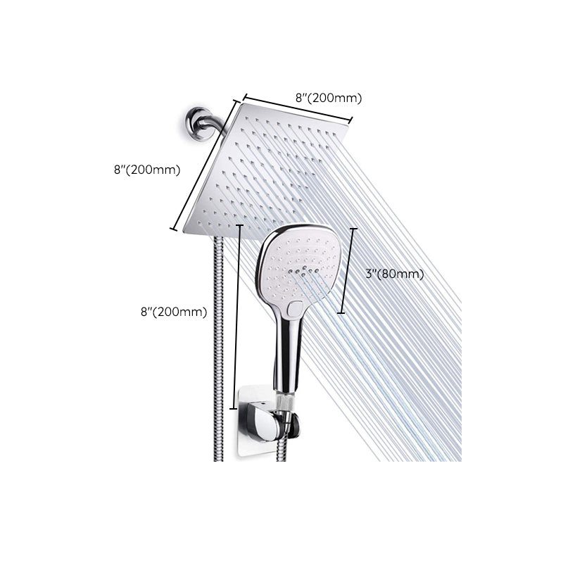 Rynx | Traditional Dual Shower Head Square Wall Mounted Dual Shower