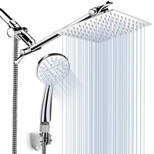 Rynx | Square Dual Shower Head Traditional Wall Mounted Metal Dual Shower Head