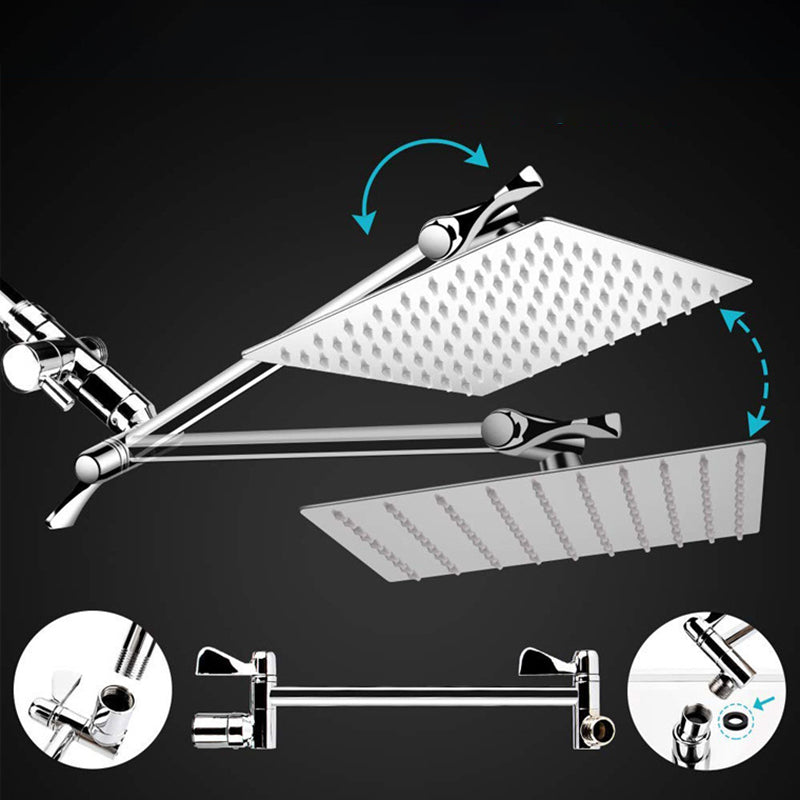 Rynx | Square Dual Shower Head Traditional Wall Mounted Metal Dual Shower Head