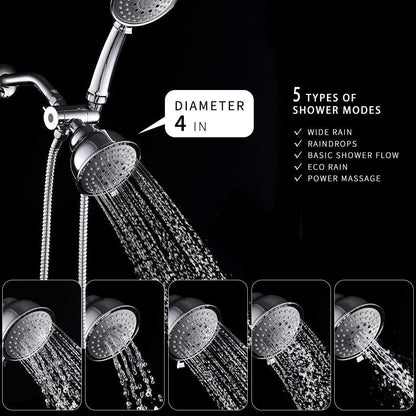 Rynx | Traditional Dual Shower Heads Home Metal Round Shape Dual Shower