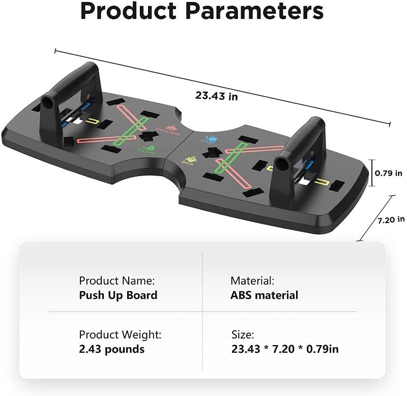 Rynx | 10-in-1 Portable Push Up Board with Foldable Push Up Bars for Strength Training