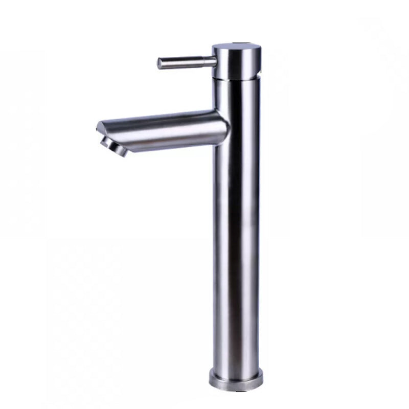 Rynx | Modern Silver Bathroom Faucet Single Handle Bathroom Tap with Lever Handle