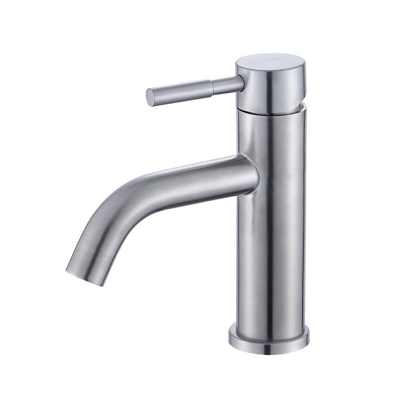 Rynx | Modern Silver Bathroom Faucet Single Handle Bathroom Tap with Lever Handle