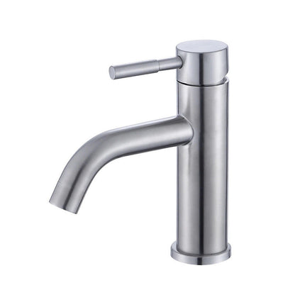 Rynx | Modern Silver Bathroom Faucet Single Handle Bathroom Tap with Lever Handle