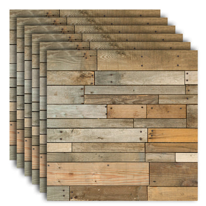Rynx | 3D Wood Grain Wall Panel modern minimalist Home Living Room Bathroom Panel Wall (5-Pack)