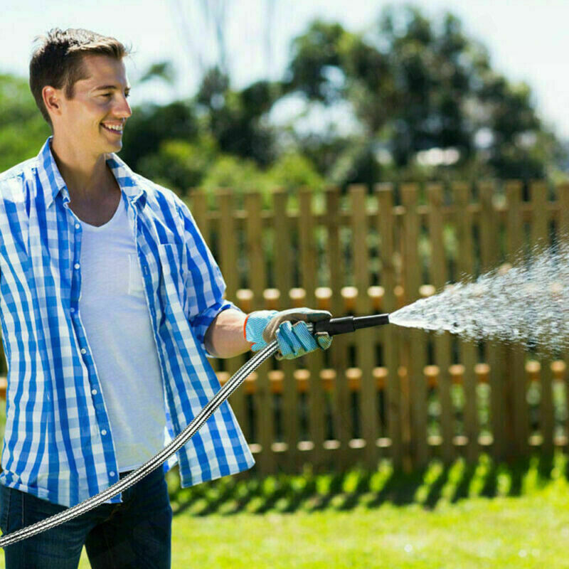 RYNX | 30m Garden Hose Stainless Steel Metal Super Tough & Flexible Water Hose