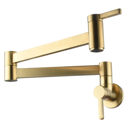 Rynx | Beautiful Wall-Mounted Brass Fixtures Stain-Resistant Wall-Mounted Bathroom Faucet