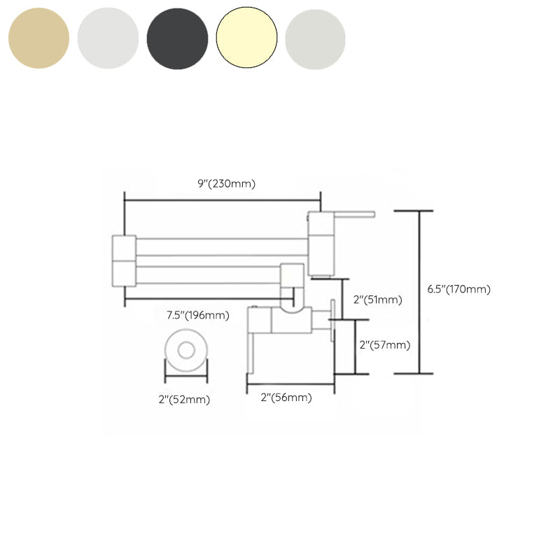 Rynx | Beautiful Wall-Mounted Brass Fixtures Stain-Resistant Wall-Mounted Bathroom Faucet
