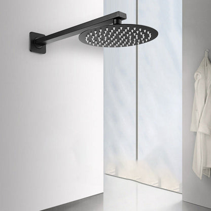 Rynx | Square and Round Shower Head made of Stainless Steel, Fixed Mounted Ceiling Shower Head in Black
