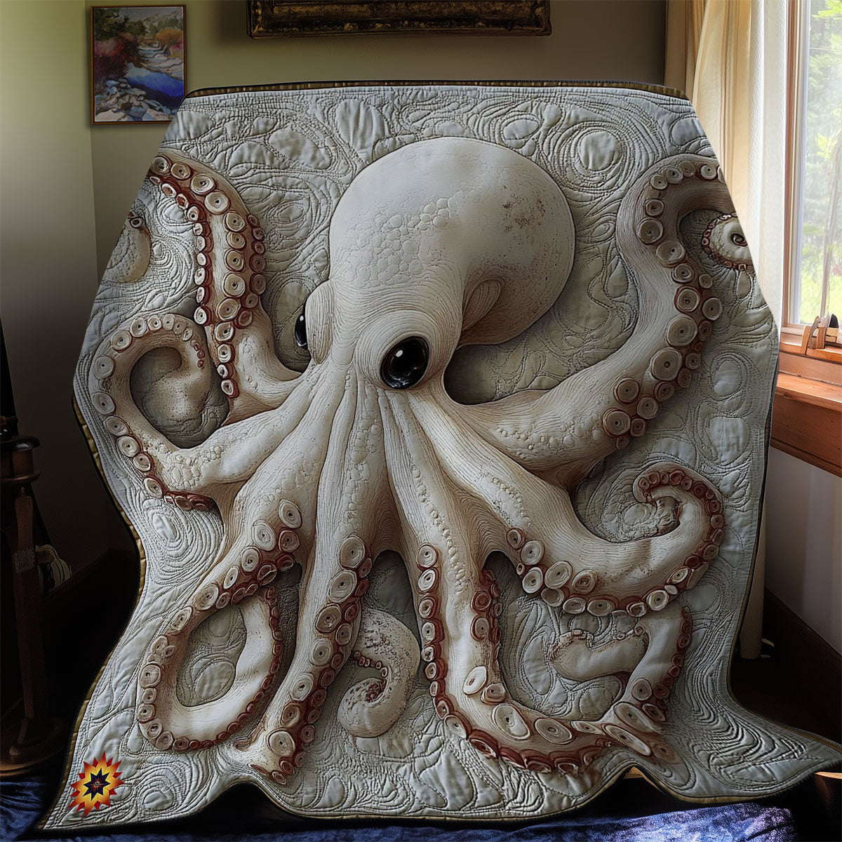Rynx | White-Octopus-Quilt