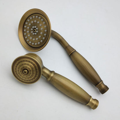 Rynx | Traditional Handheld Shower Head with Hose Polished Brass Wall Mounted Shower Head