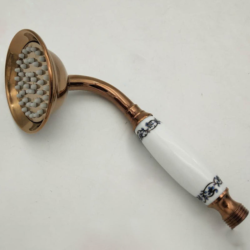 Rynx | Traditional Handheld Shower Head with Hose Polished Brass Wall Mounted Shower Head