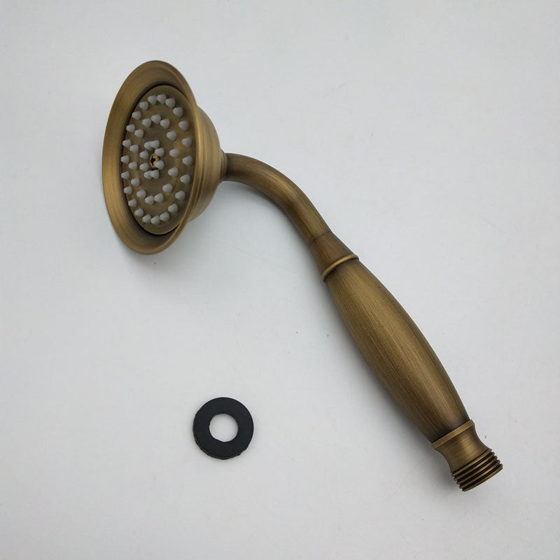 Rynx | Traditional Handheld Shower Head with Hose Polished Brass Wall Mounted Shower Head